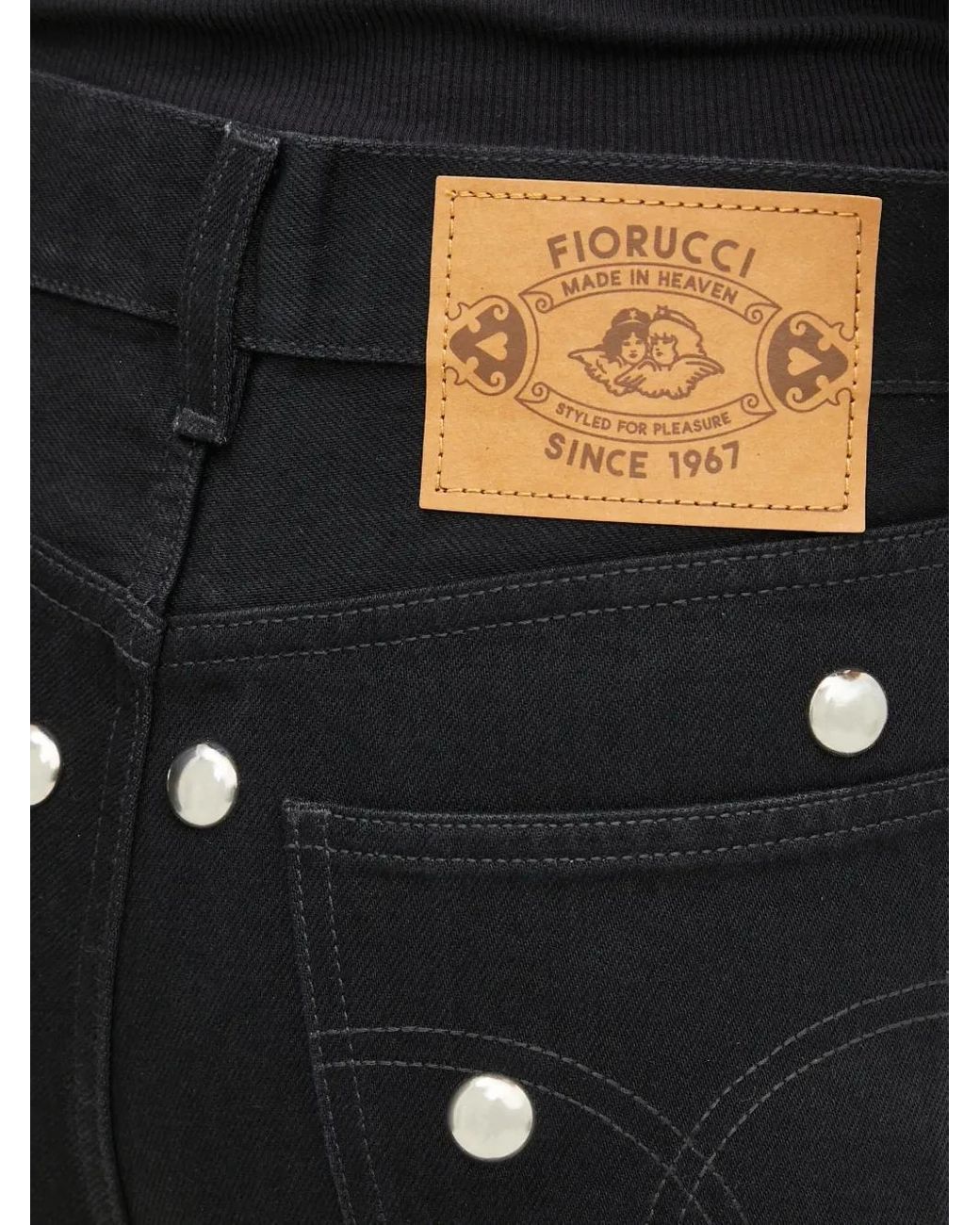 Fiorucci Black Embellished Flared Jeans