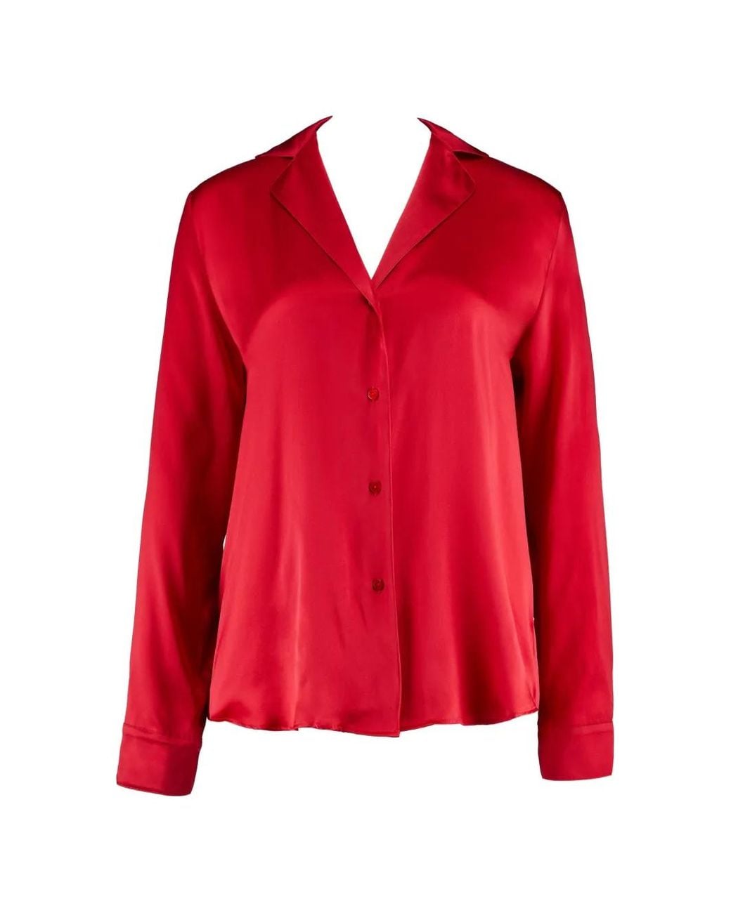 Aubade Red Toi Mon Amour Silk Pajama Top