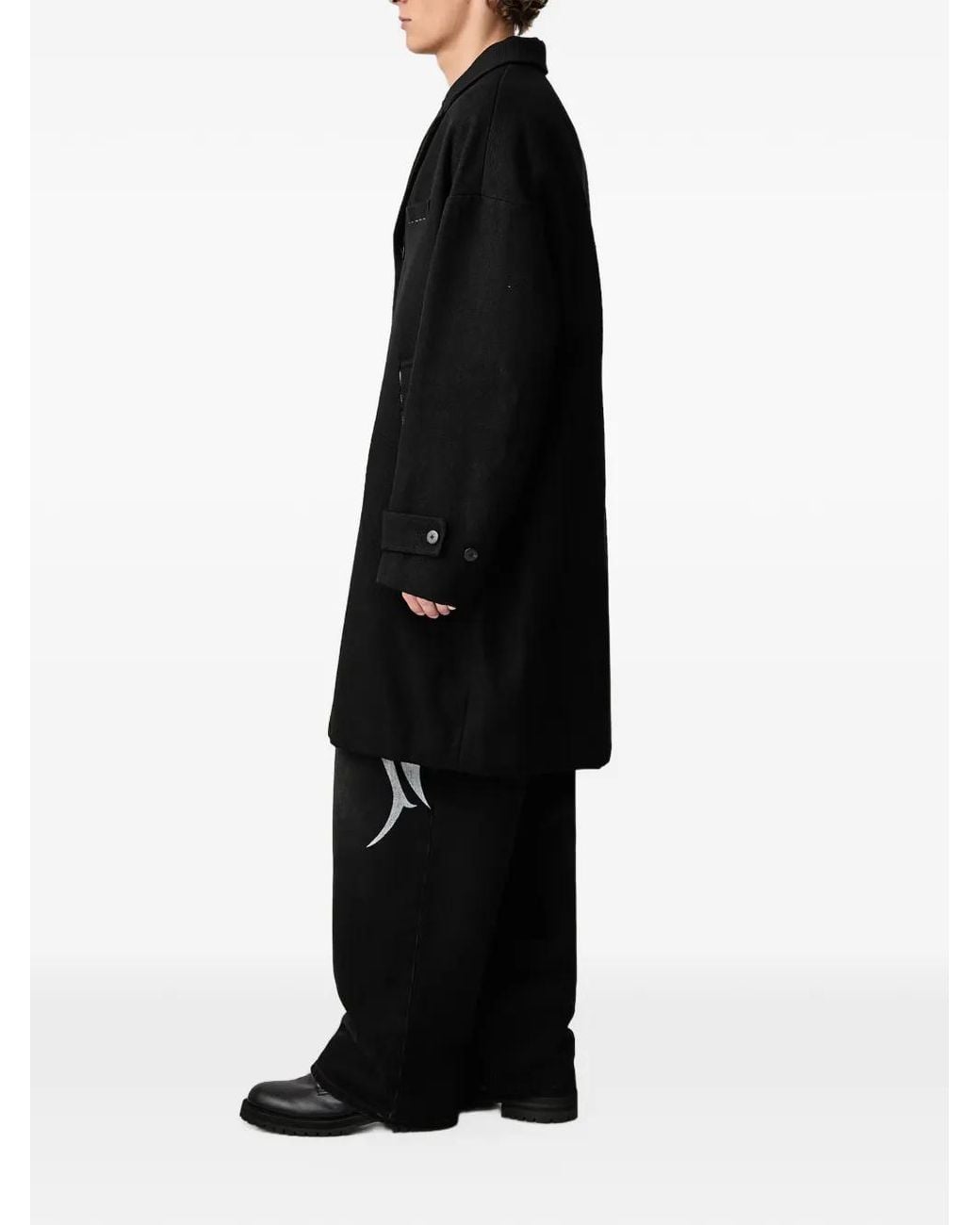 Visvim Black Twill-Weave Single-Breasted Coat for men