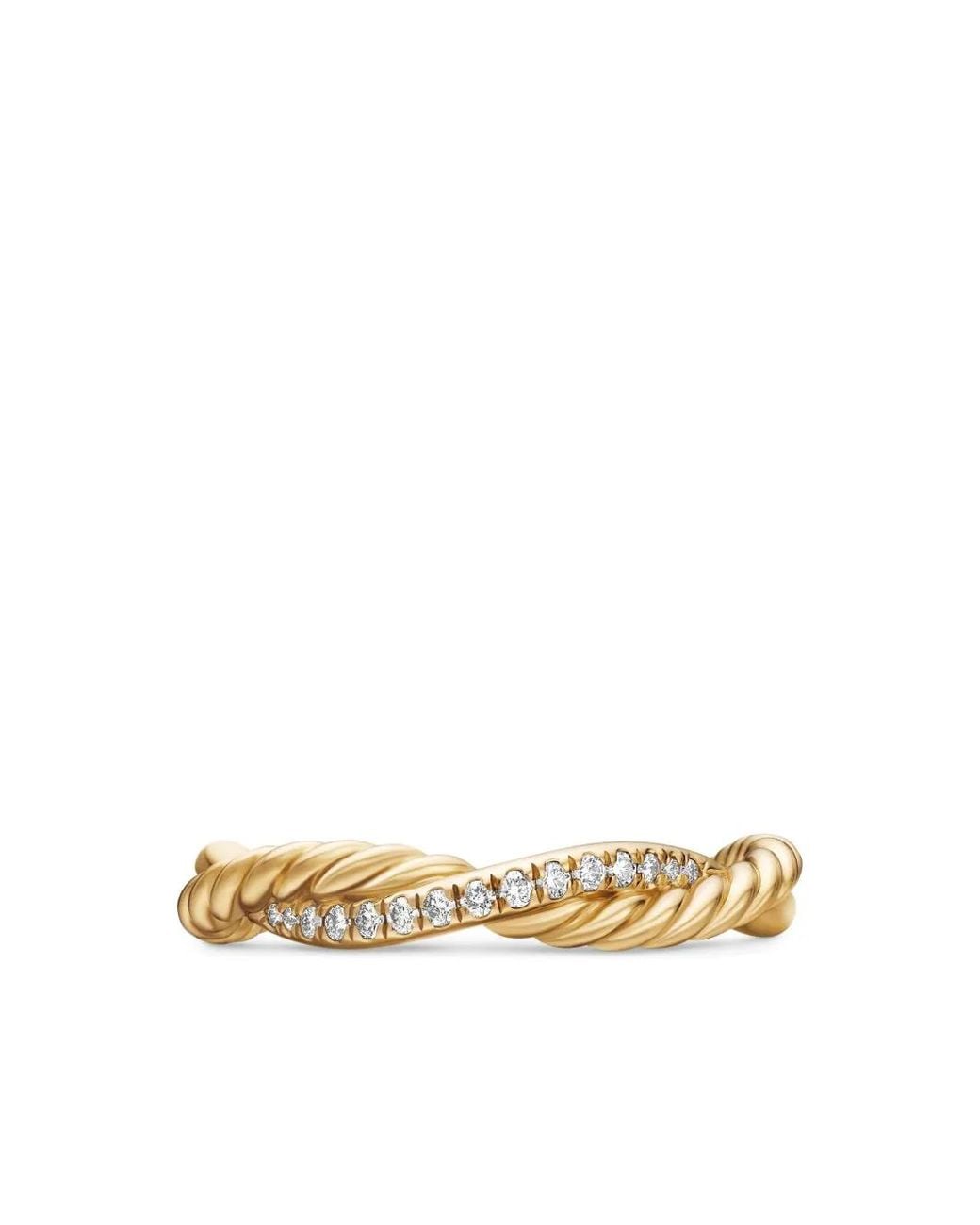 David Yurman White 18Kt Petite Infinity Diamond Band Ring (4Mm)