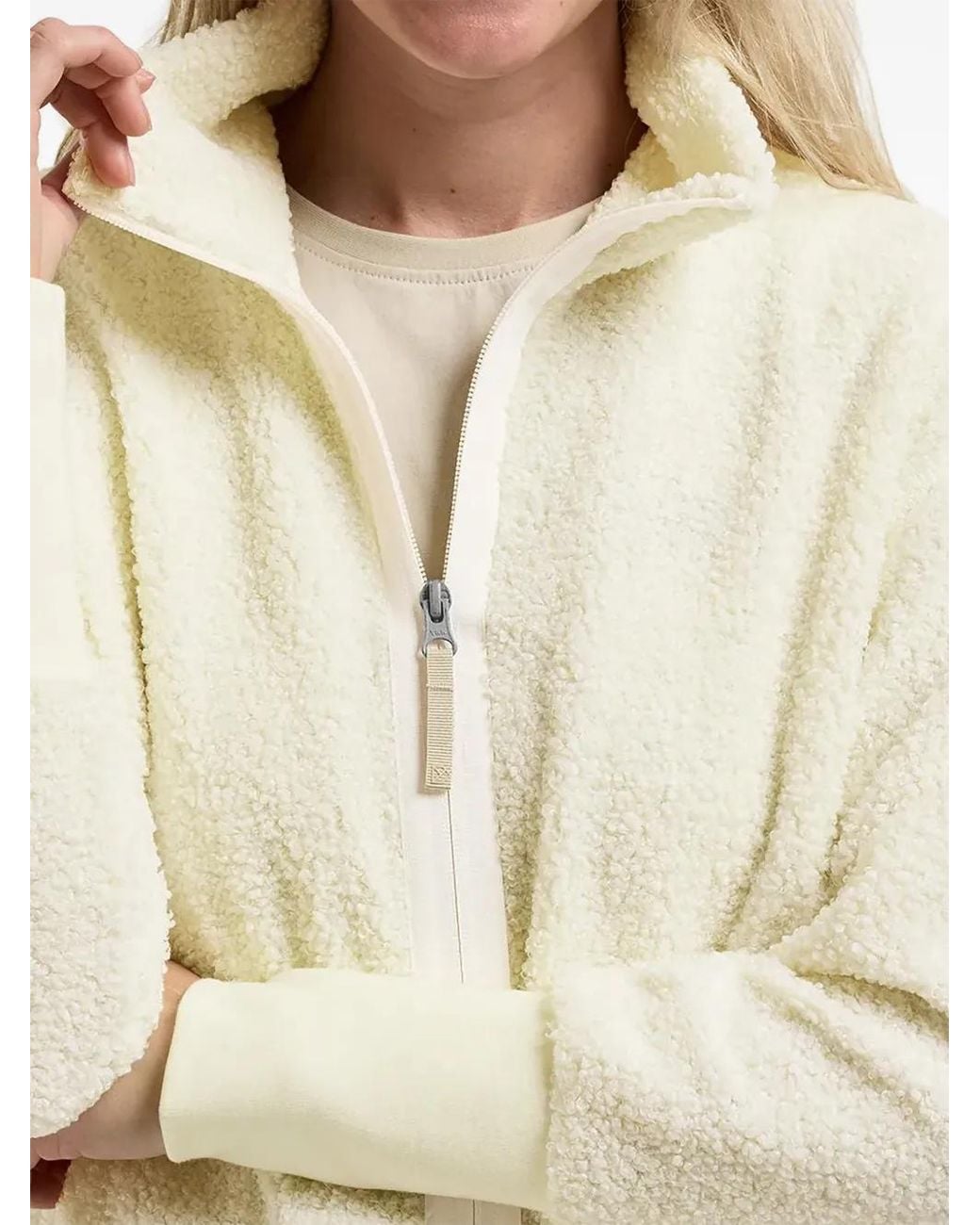 Didriksons Natural Tola Fleece-Texture High-Neck Jacket