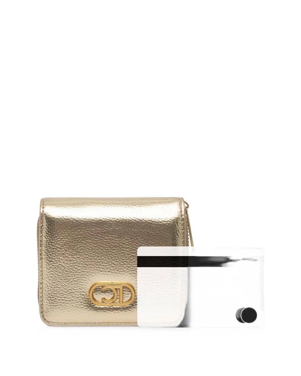 Lola Casademunt Natural Logo-Plaque Metallic Wallet