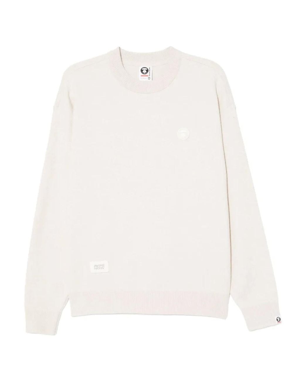 Aape By A Bathing Ape White Logo-Patched Sweatshirt for men