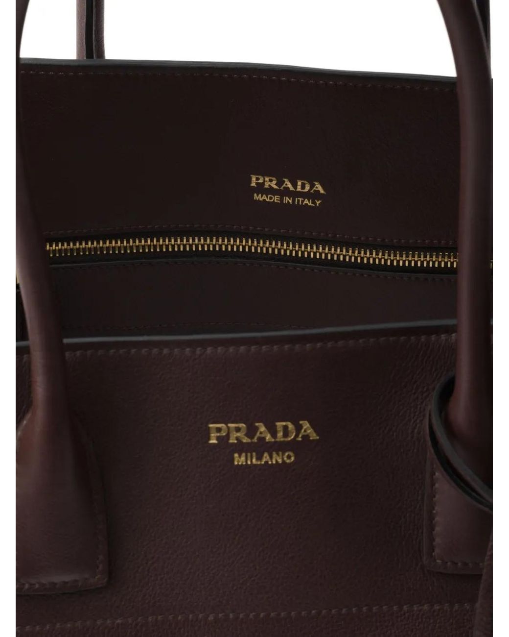 Prada Brown Large Leather Tote Bag