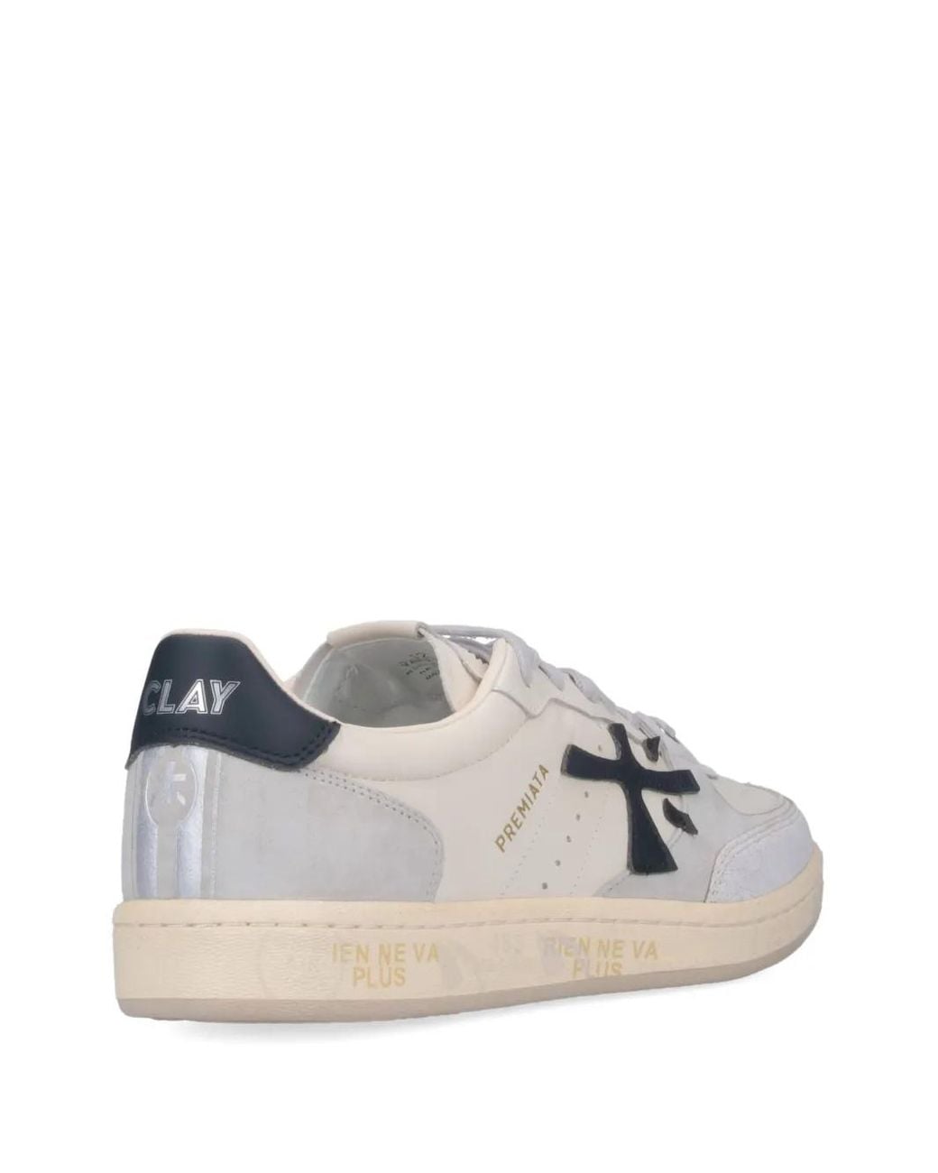Premiata White Basket Clay Sneakers for men