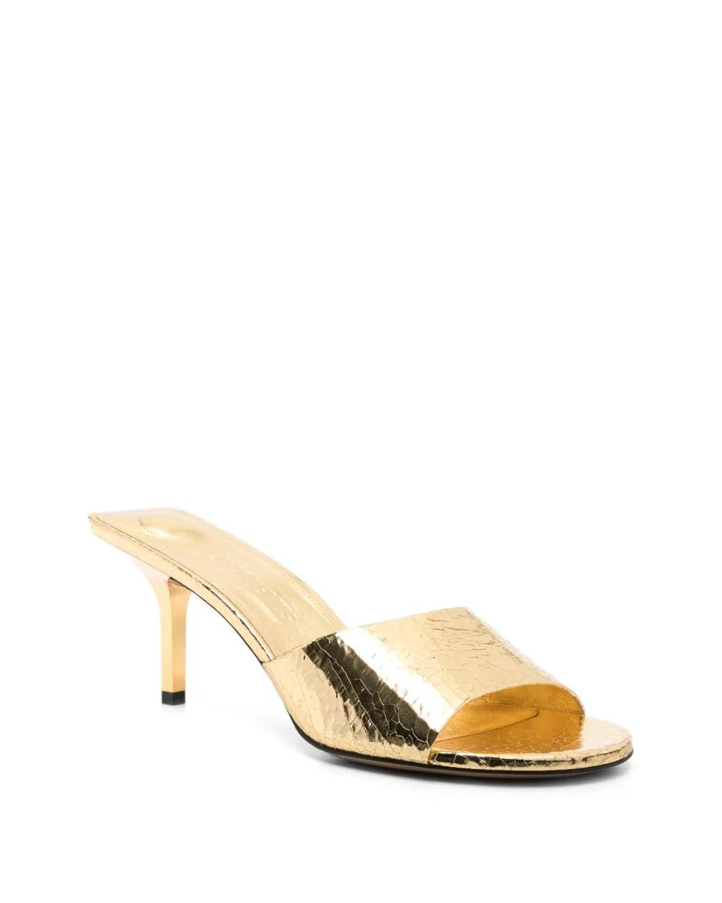 Jacquemus Metallic Heeled Mules