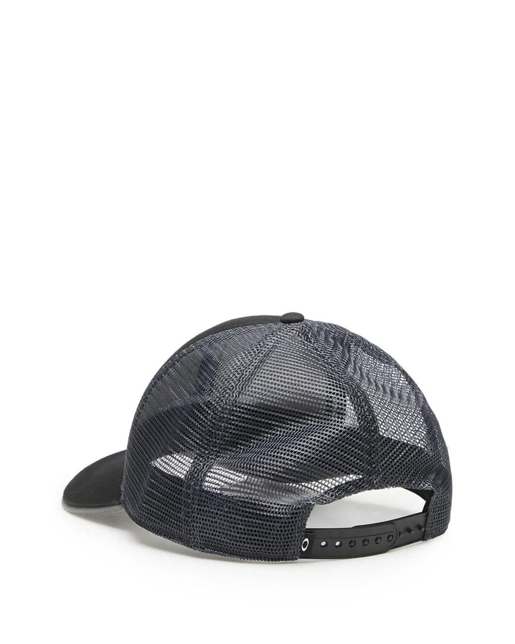 Oakley Black Logo-Embroidered Mesh-Panel Cap