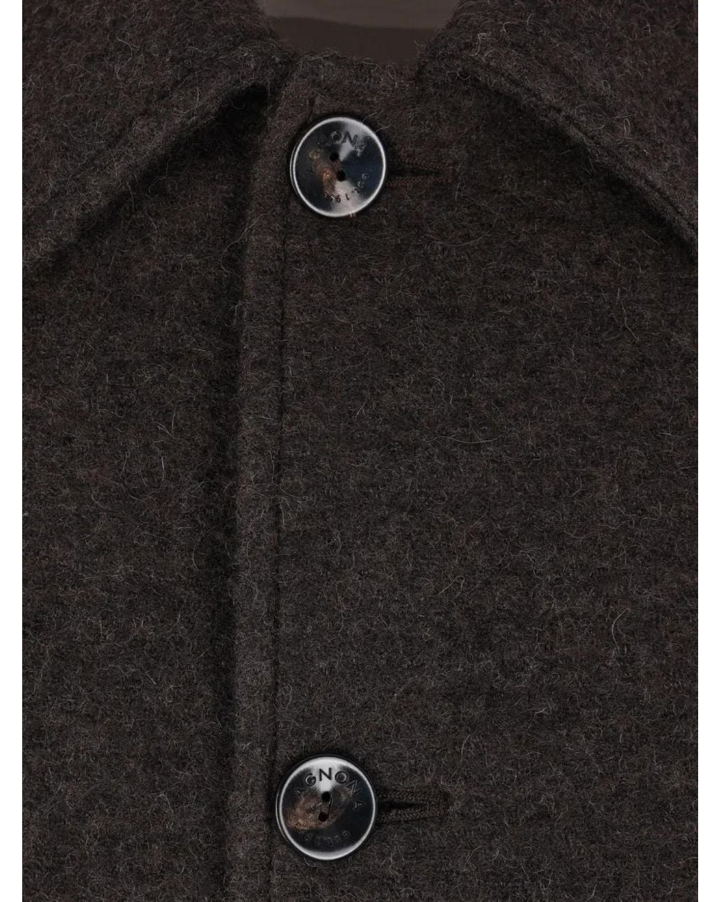 Agnona Jacke mit Knopfverschluss in Black für Herren