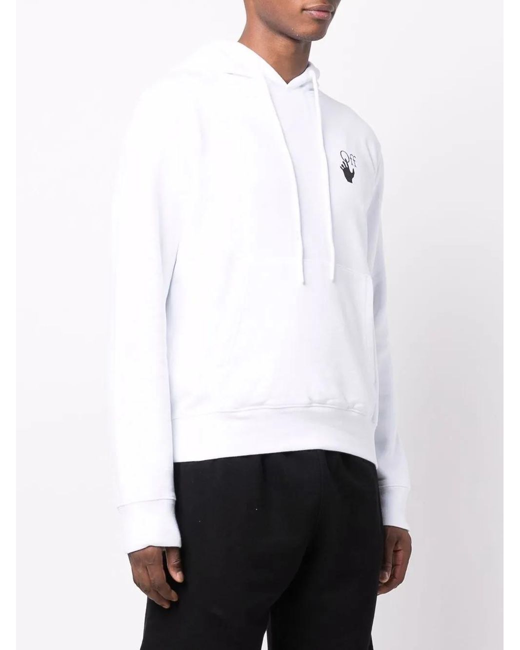 Off-White c/o Virgil Abloh White Arrows-Motif Long-Sleeve Hoodie for men