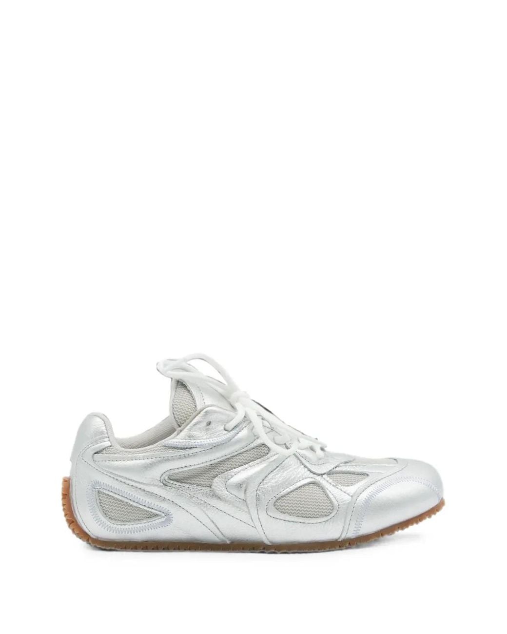 Axel Arigato White Slow Runner Low Top Laminated Leather And Mesh Sneakers