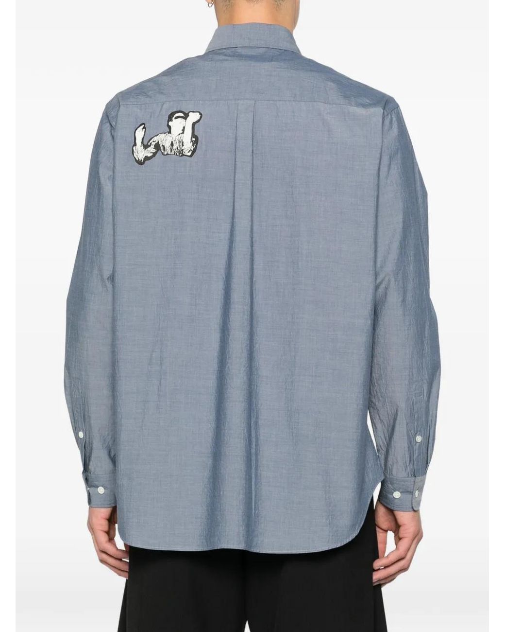 Undercover Blue Chest-Pocket Shirt for men