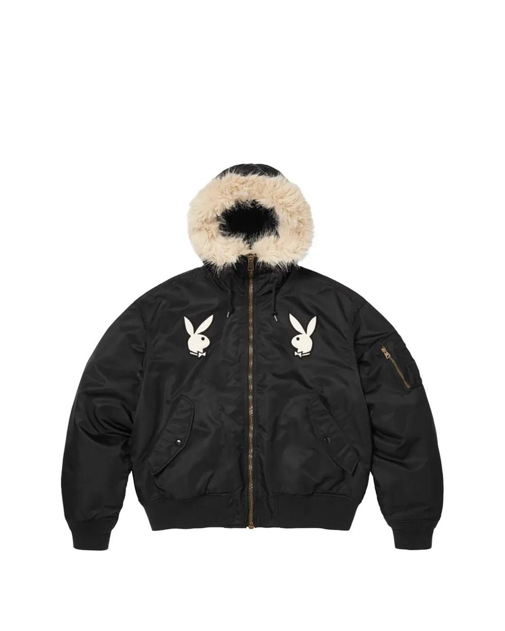 Supreme Black X Playboy Veste À Logo Appliqué for men