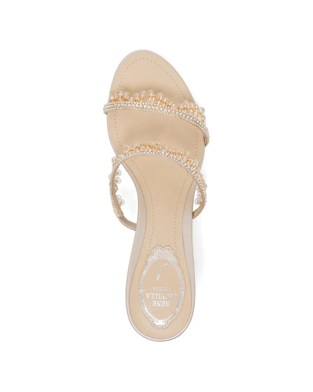 Rene Caovilla Natural 50Mm Embellished Sandals
