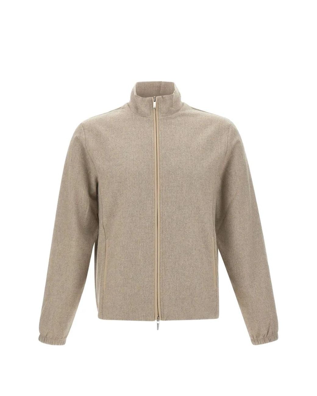 Devore Natural High-Neck Zip-Up Jacket for men