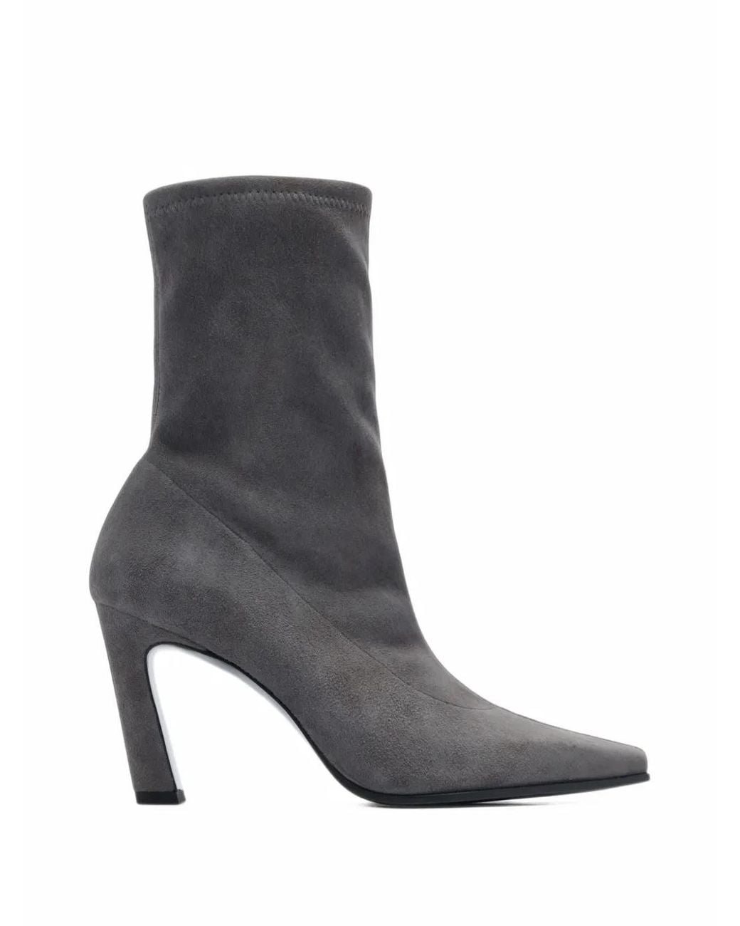 Stuart Weitzman Gray Suede Ankle Boots