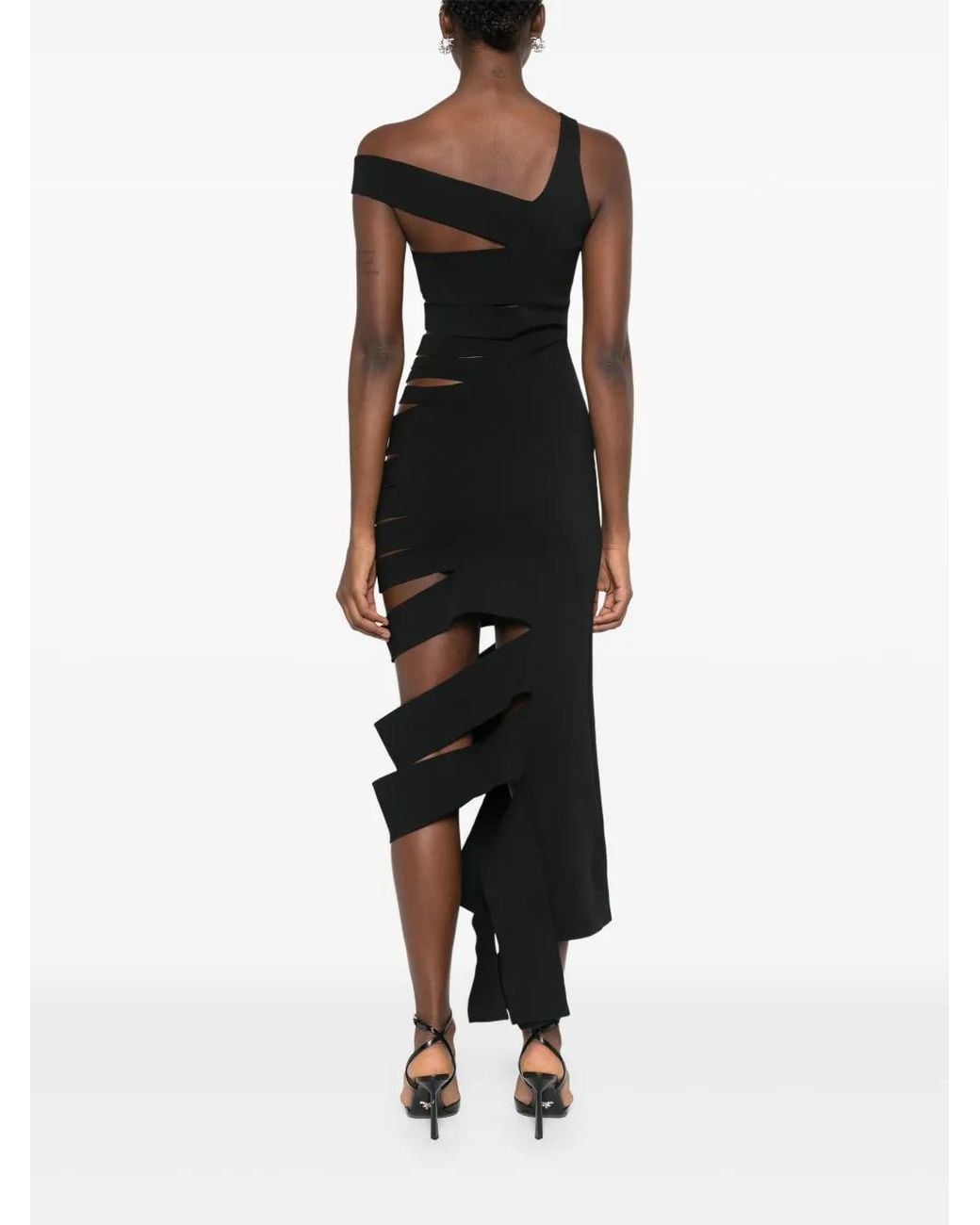 Mugler Black Bandage Knitted Dress