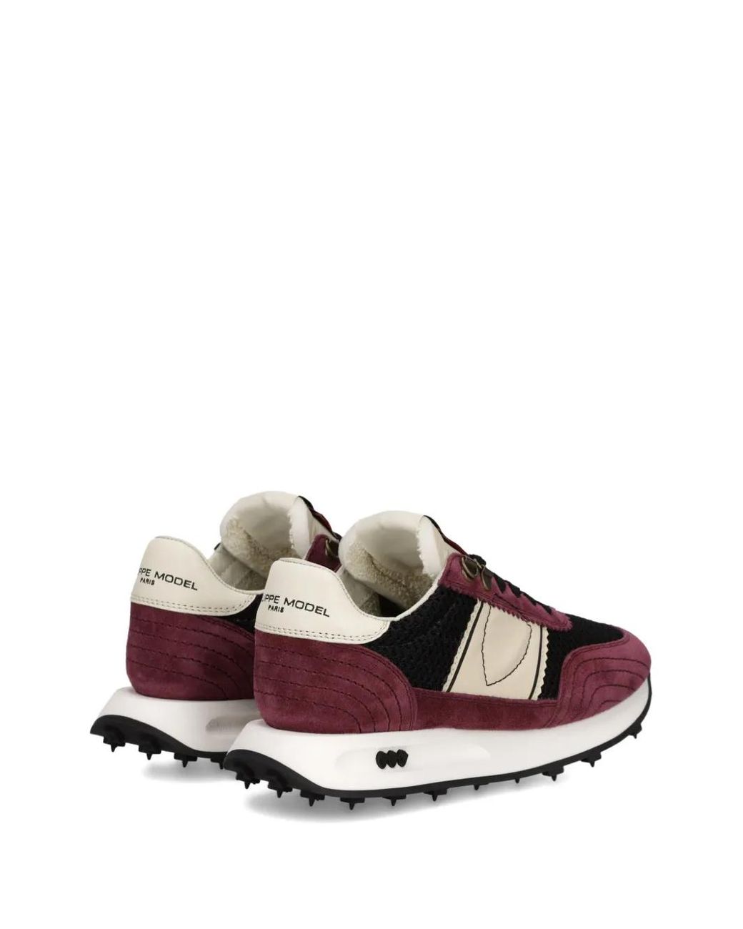 Philippe Model Brown Mesh-Panel Suede Low-Top Sneakers