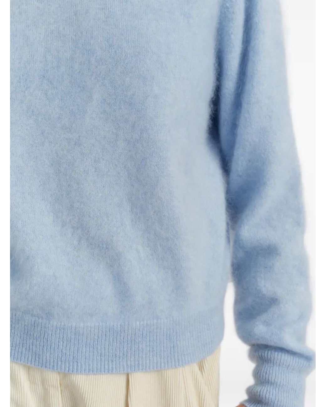Chinti & Parker Blue Brushed-Finish Cashmere Sweater