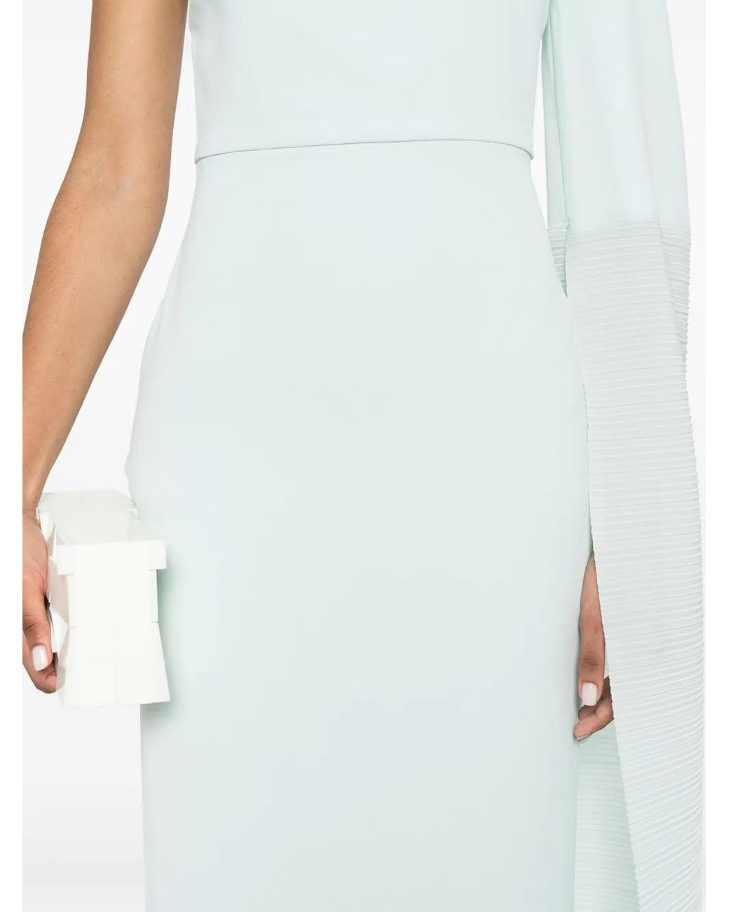 Solace London White Sylvia One-Shoulder Maxi Dress