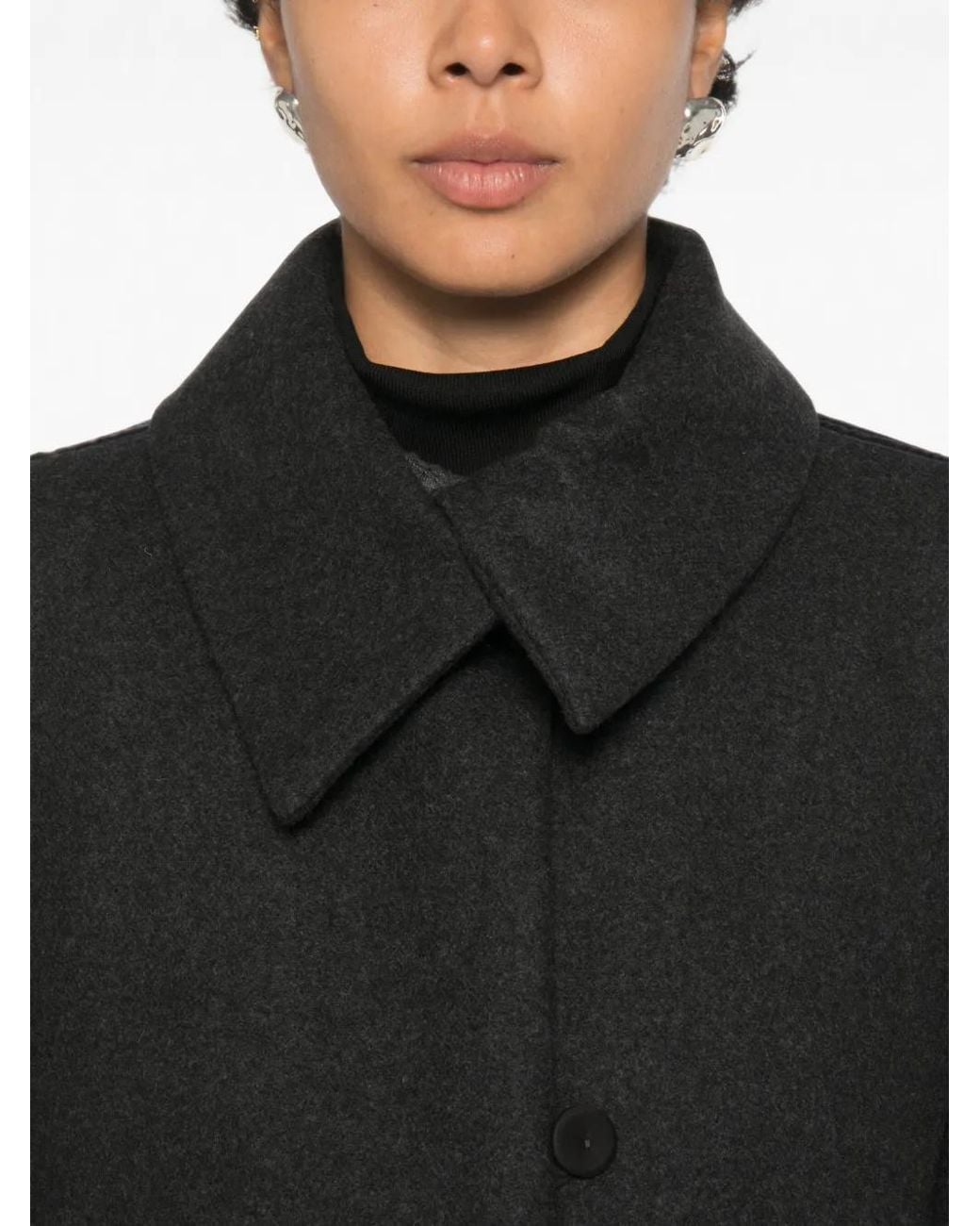 FRANCESCA MARCHISIO Black Quilted-Panel Coats