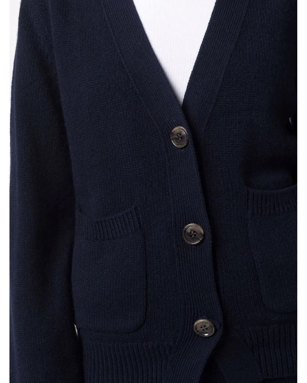 Lisa Yang Blue Danni V-Neck Knitted Cardigan
