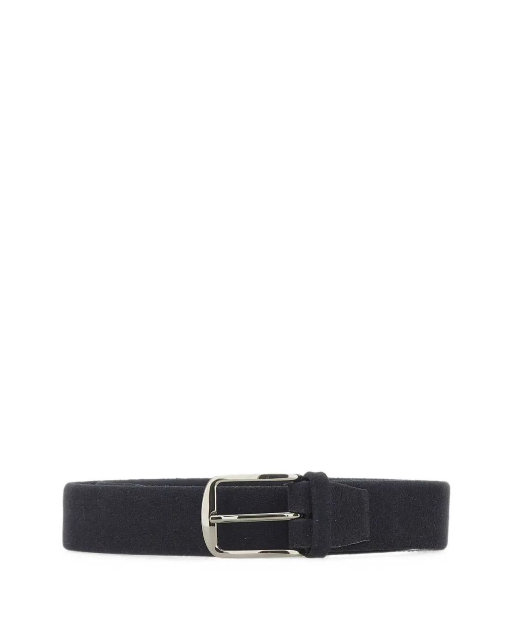 Alberto Luti White Buckle-Fastening Suede Belt for men