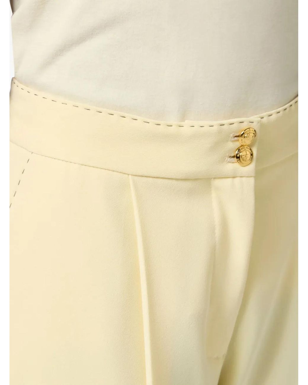 Elisabetta Franchi Natural Pleat-Detailed Trousers