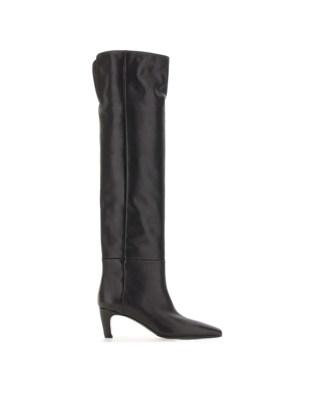 strategia shoes Black Over-The-Knee Leather Boots