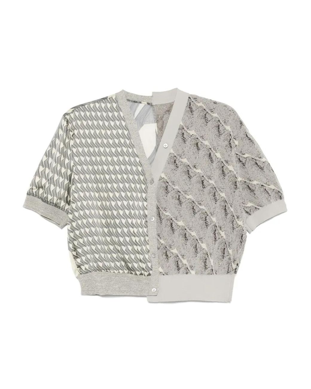 Cardigan Con Inserti di JNBY in Gray