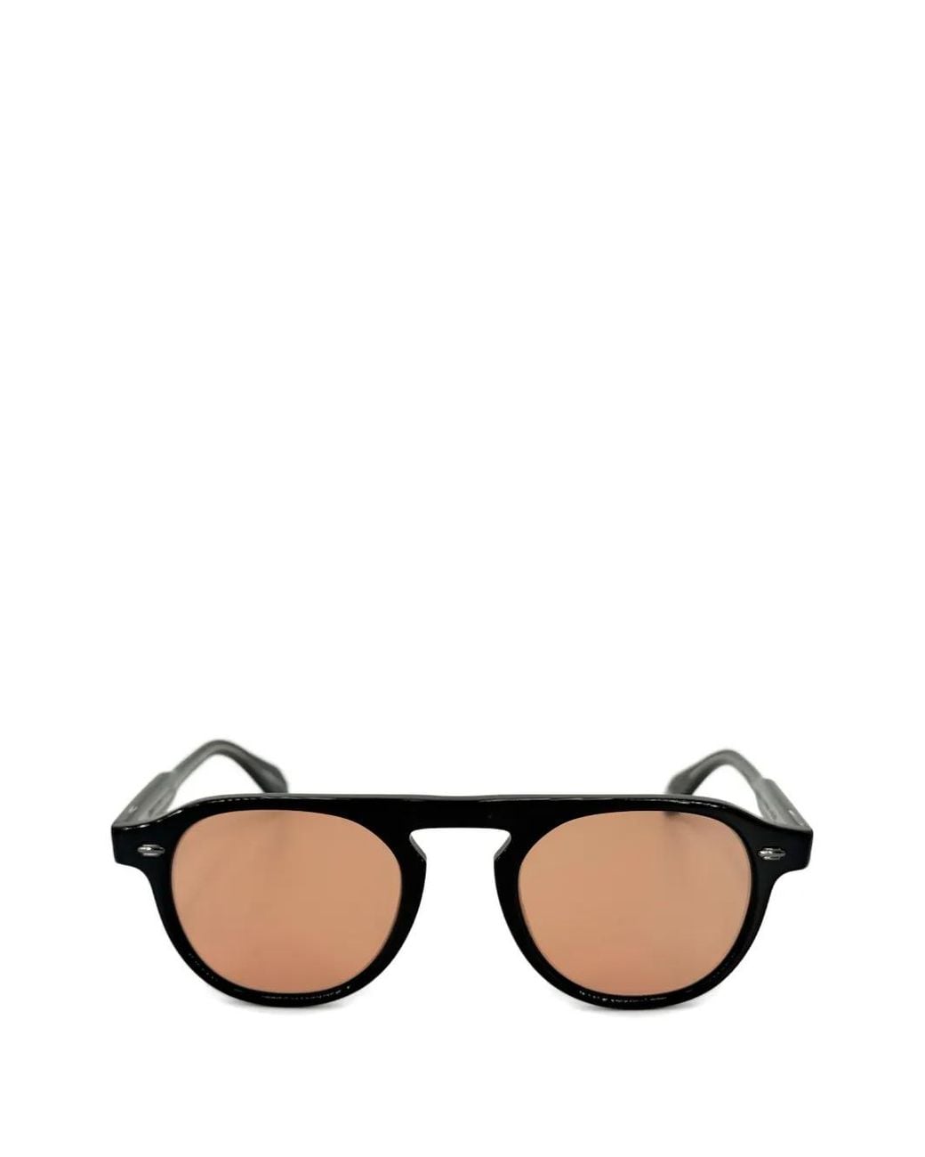 Garrett Leight Black Harding Round-Frame Sunglasses for men