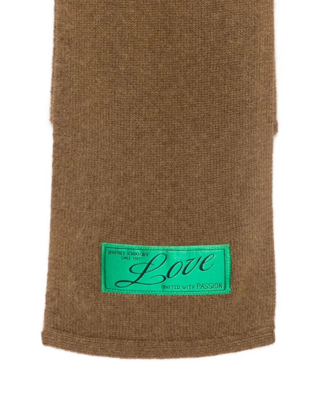 Dorothee Schumacher Natural Fluffy Statements Logo-Patch Scarf