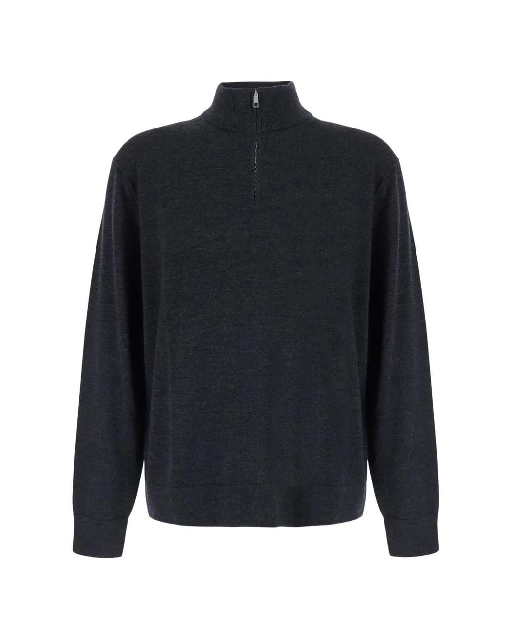 Calvin Klein Blue Half-Zip Wool Sweater for men