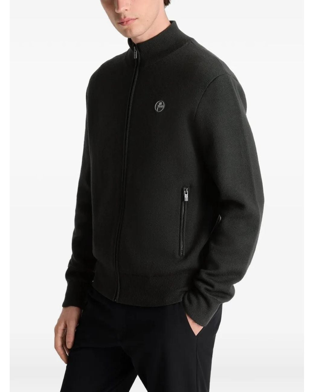 Fusalp Black Zip-Up Logo-Patch Jacket for men