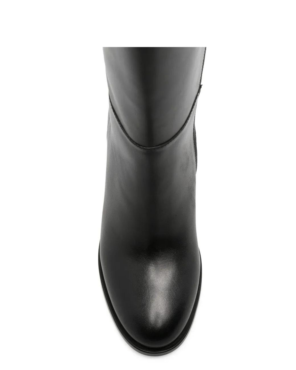 ADRIANNA FERETTI Black Side-Zip Block-Heel Boots
