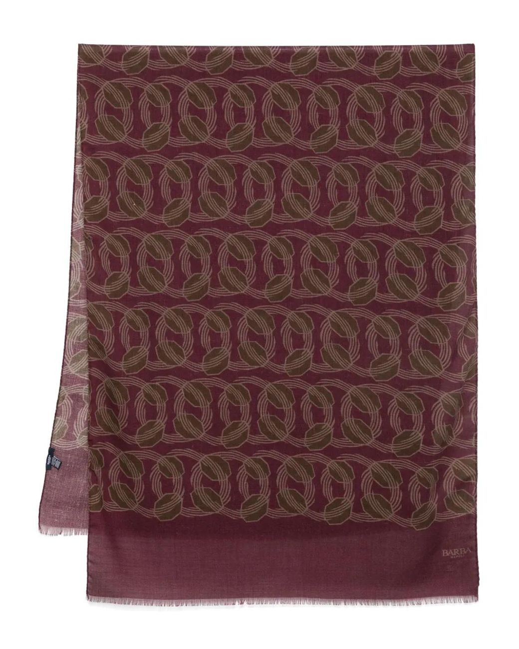 Barba Napoli Purple Printed Scarf for men