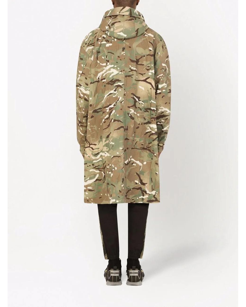 Dolce & Gabbana Natural Camouflage-Print Hooded Jacket for men
