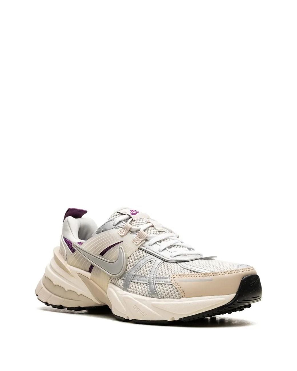 Nike White V2K Run Prm "Light Bone" Sneakers
