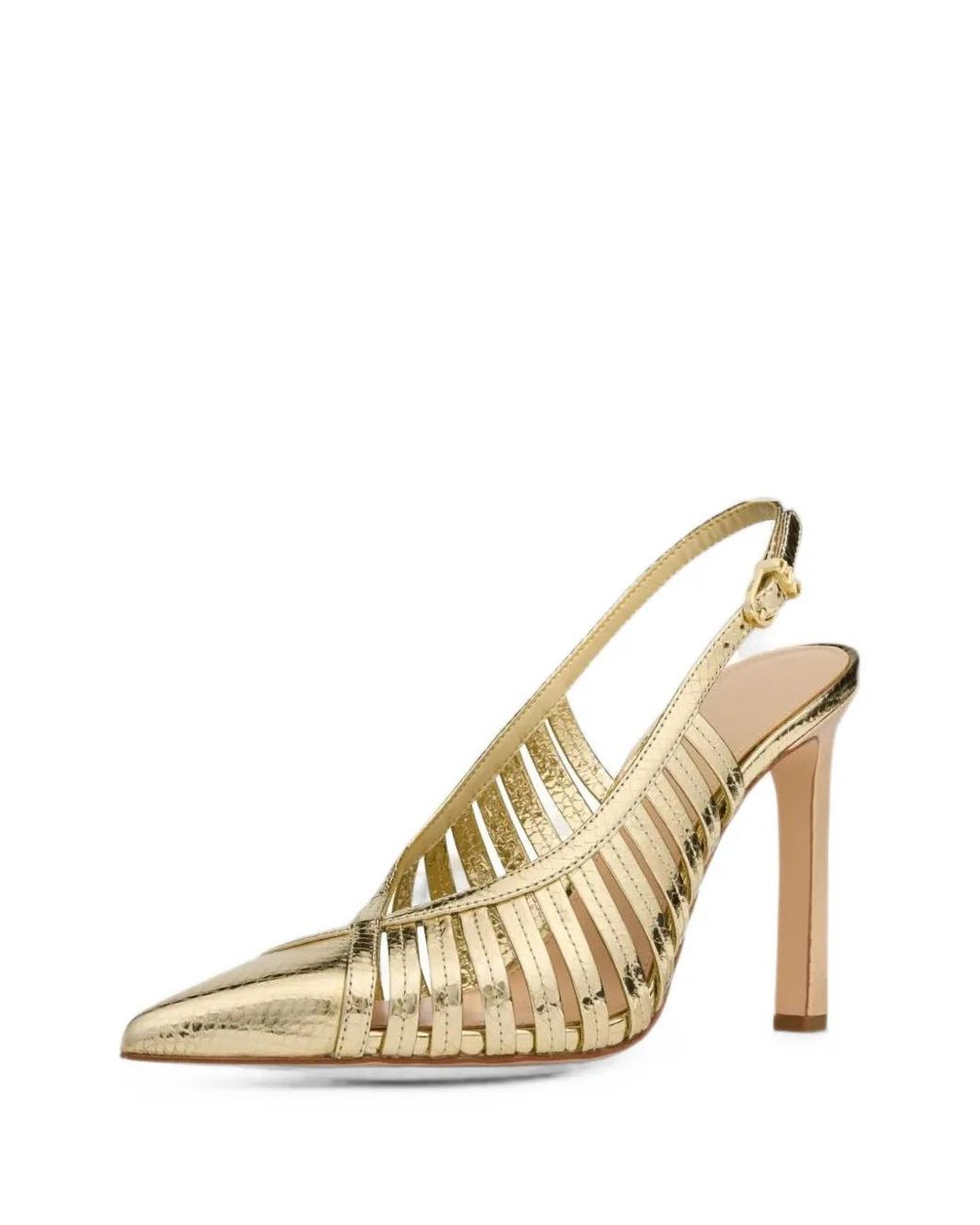 Michael Kors Metallic Leather Caged Sandals
