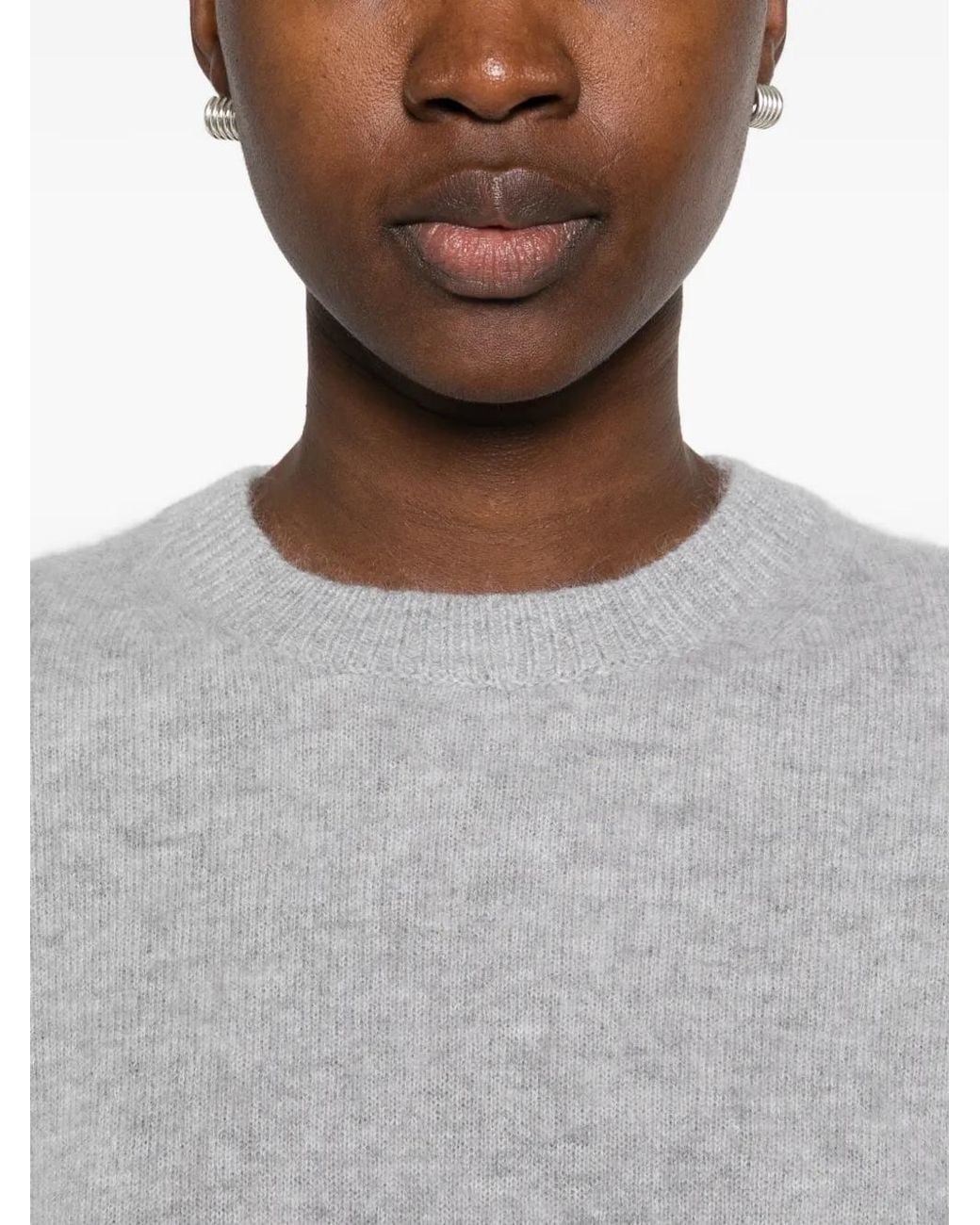 Dorothee Schumacher Gray Short-Sleeve Sweater