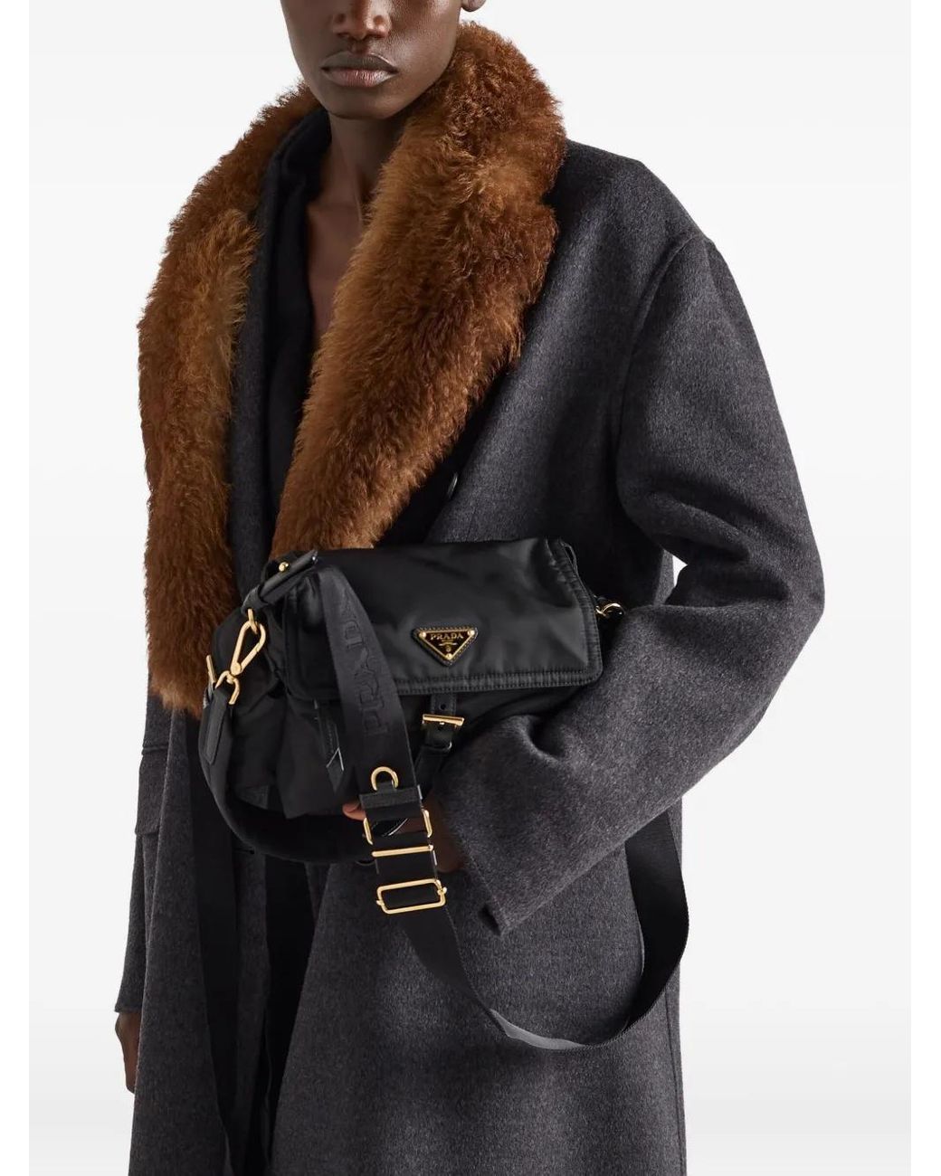 Prada Blue Double-Breasted Coat