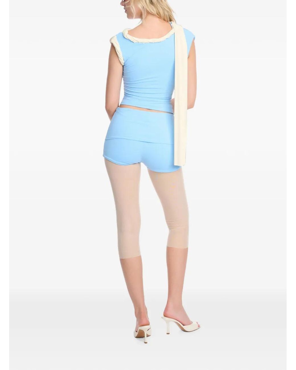 Axel 113 White Momo Mesh Capri Pants