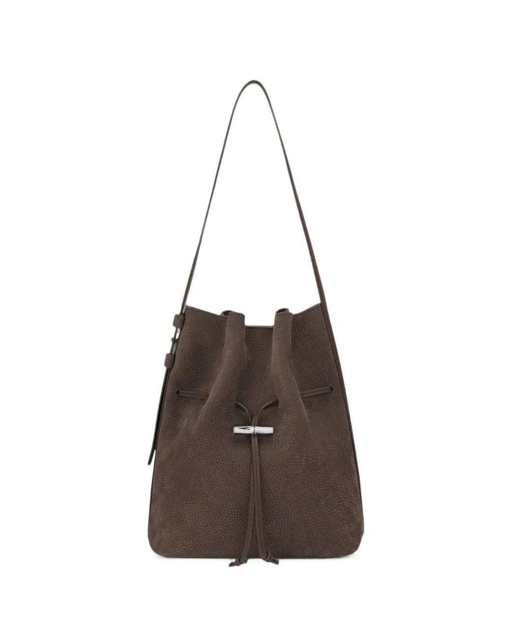 Longchamp Brown Le Roseau M Shoulder Bag