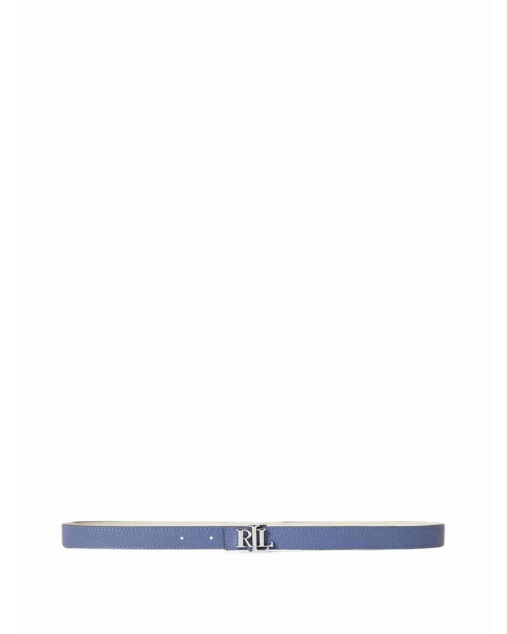 Ralph Lauren White Logo-Plaque Belt