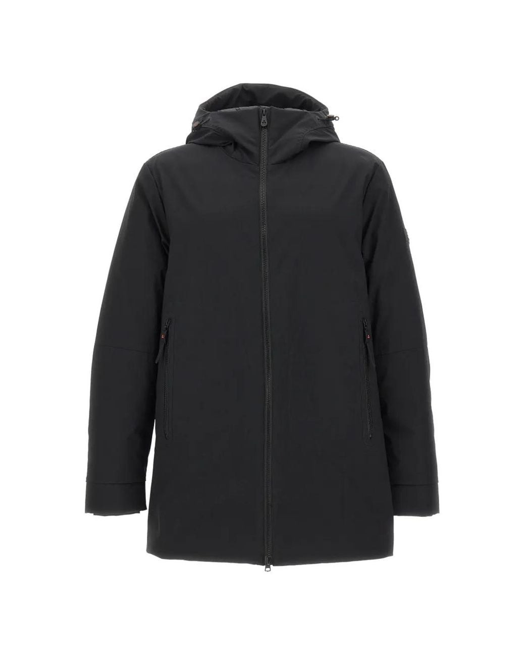 Peuterey Black Stretch Performance Outerwear Coat for men