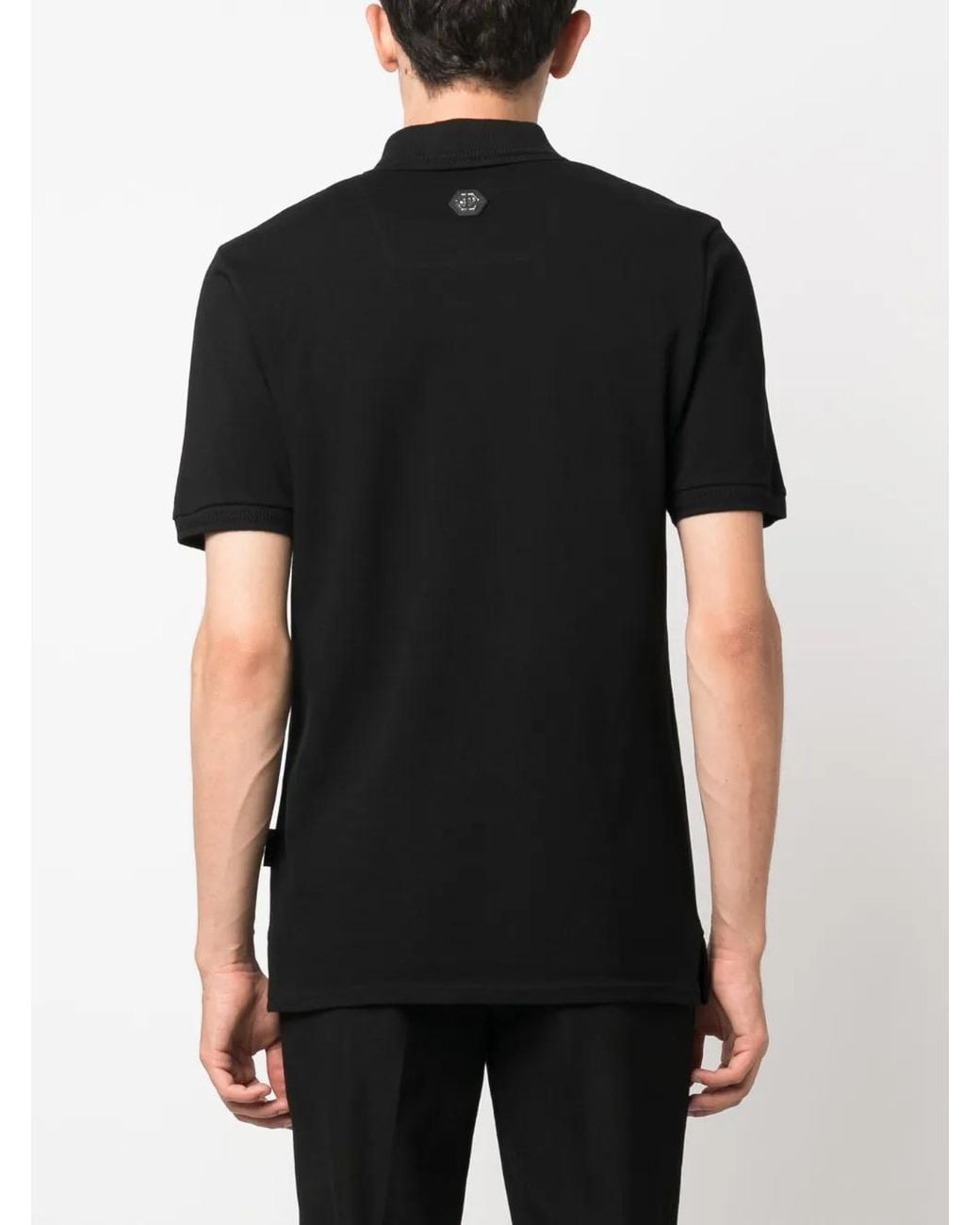 Polo Skull & Bones Philipp Plein de hombre de color Black