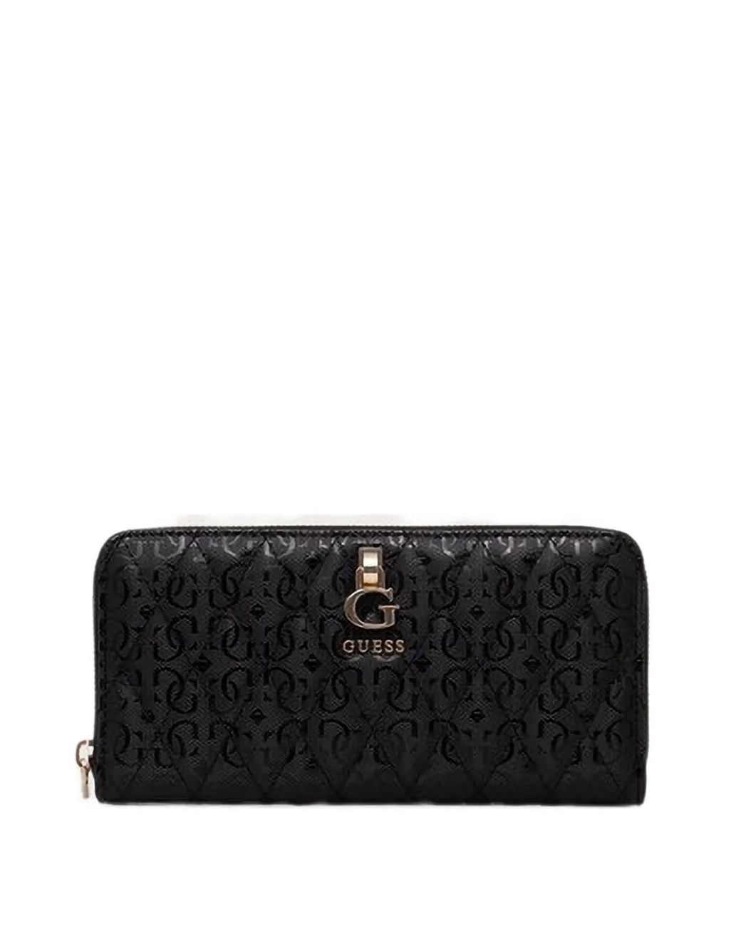 Guess Black Tamara Quilted Logo-Embossed Wallet