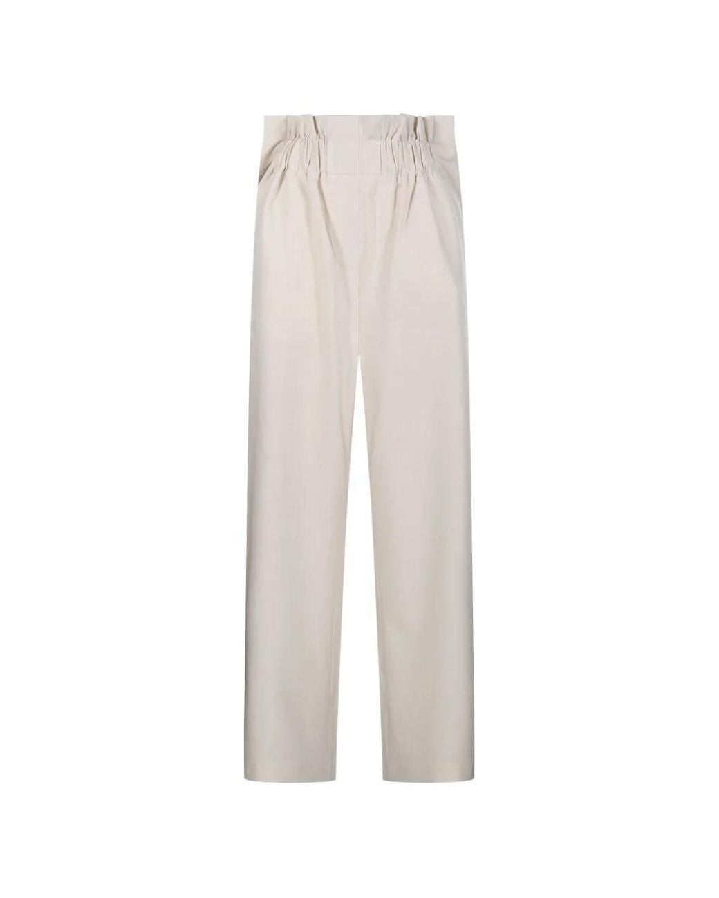Litkovskaya White High-Rise Wide-Leg Trousers
