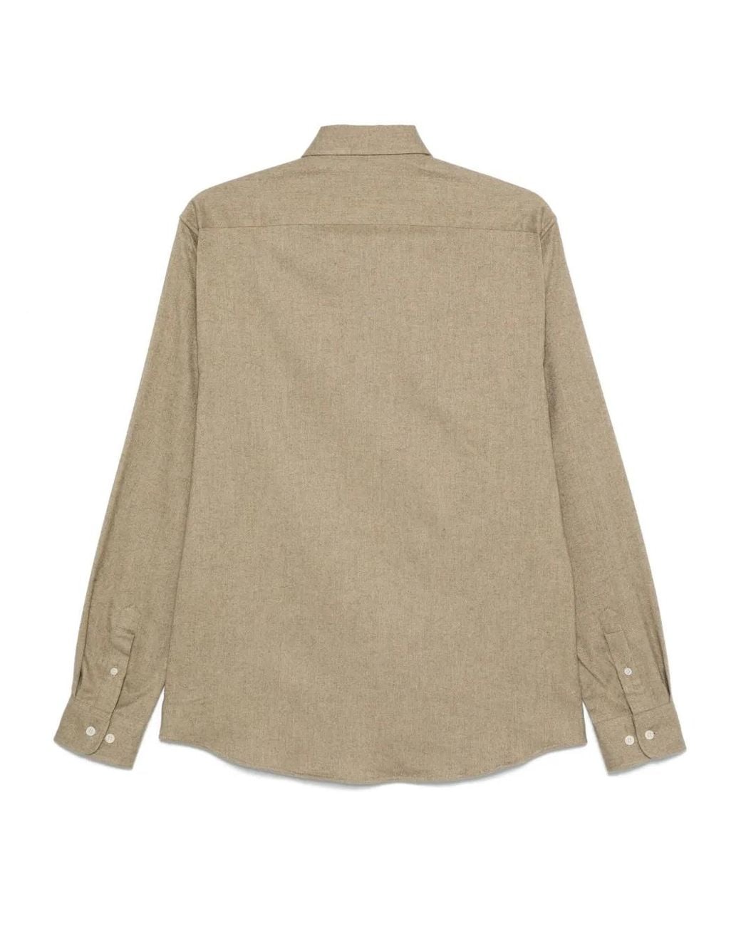 Sunspel Natural Flannel Button-Up Shirt for men