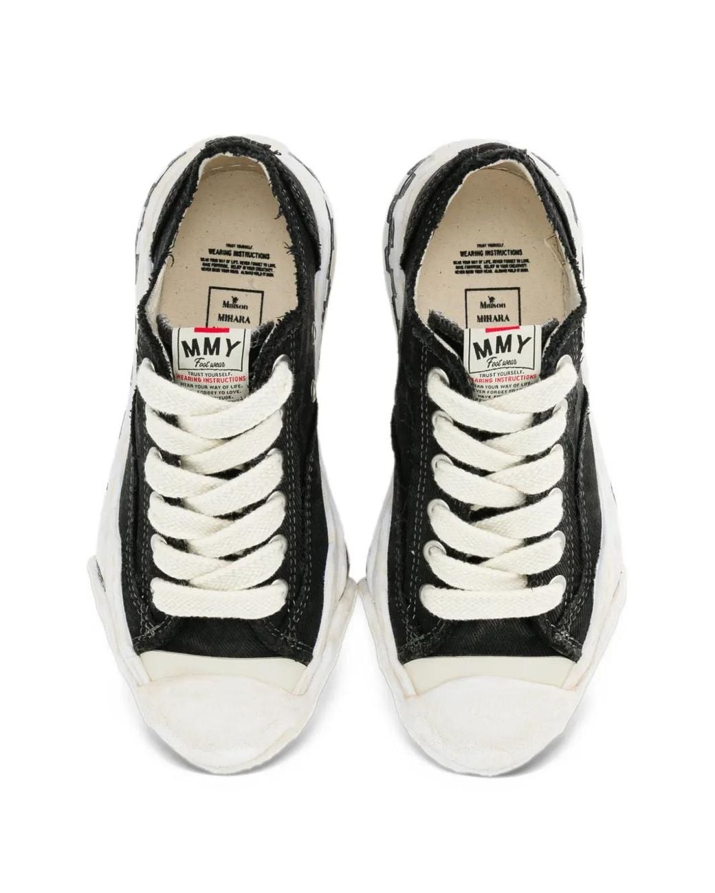 Maison Mihara Yasuhiro White "Hank" Og Graffiti Check Sole Low-Top Sneakers