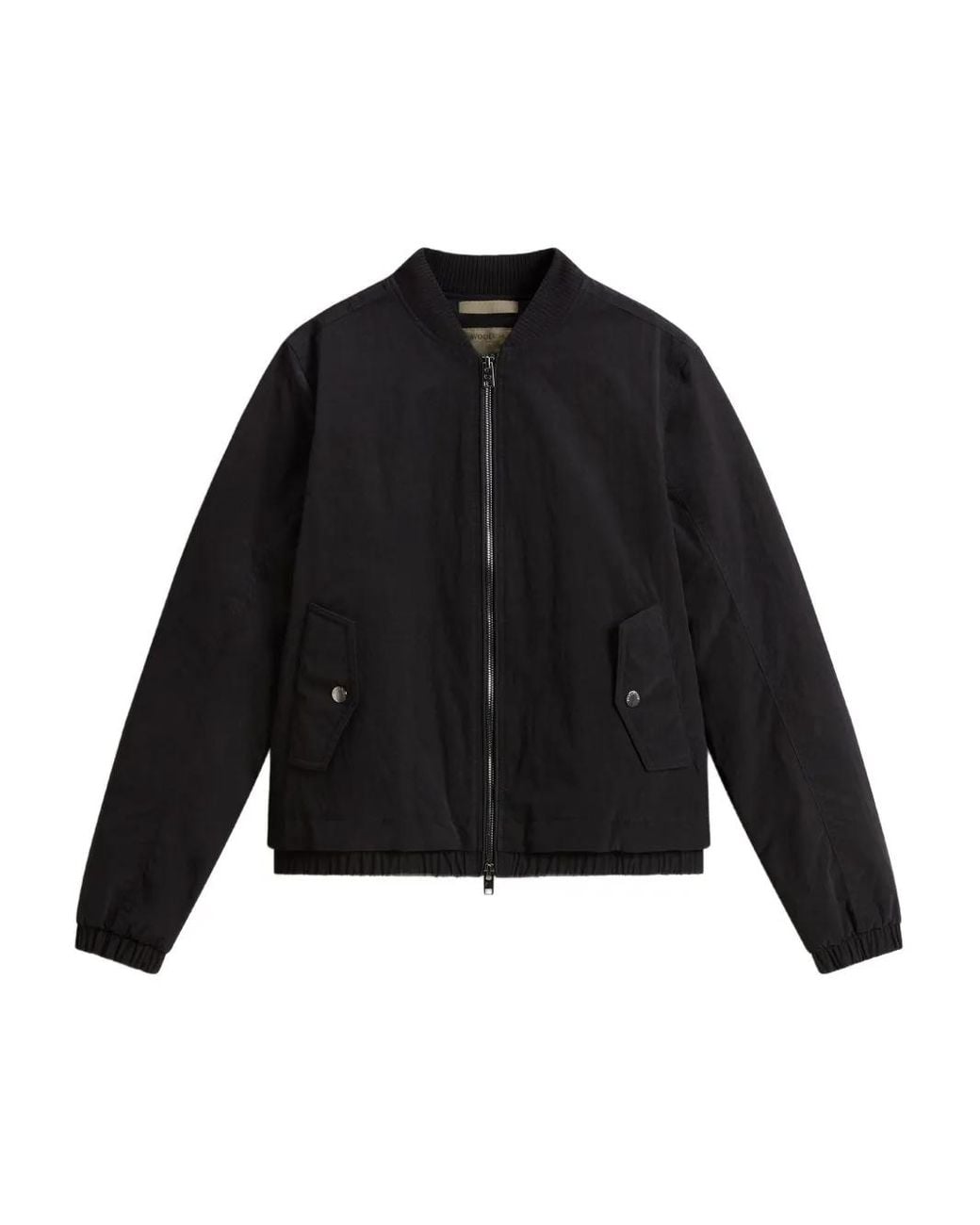 Woolrich Bomberjack Met Geribbelde Manchetten in het Black